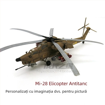 Mi-28 Havoc elicopter militar, scară 1:72, jucărie cu piese mobile, preasamblat