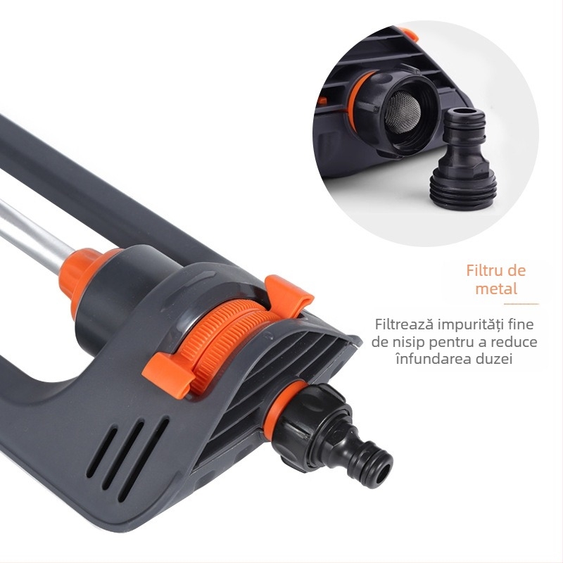 Sprinkler rotativ cu 19 duze, rază mare, mișcare automată de balansare pentru gazon