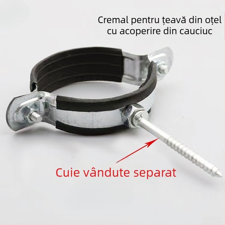 Colier galvanizat pentru țevi PVC de canalizare și țevi PPR – clip de fixare
