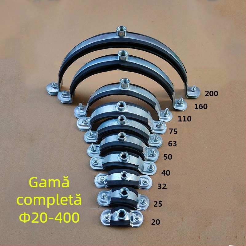 Colier galvanizat pentru țevi PVC de canalizare și țevi PPR – clip de fixare