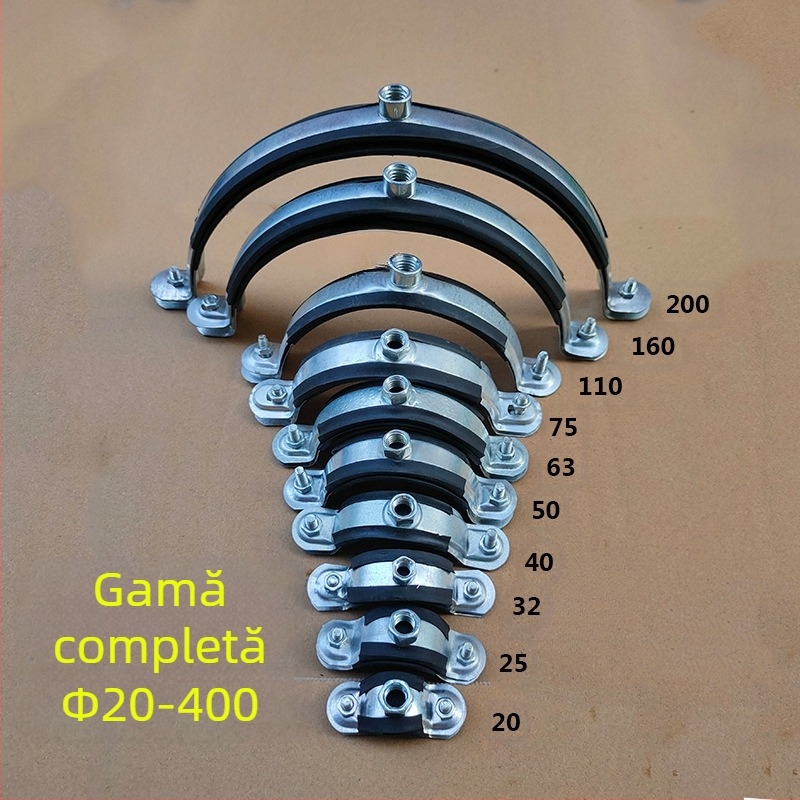 Colier galvanizat pentru țevi PVC de canalizare și țevi PPR – clip de fixare