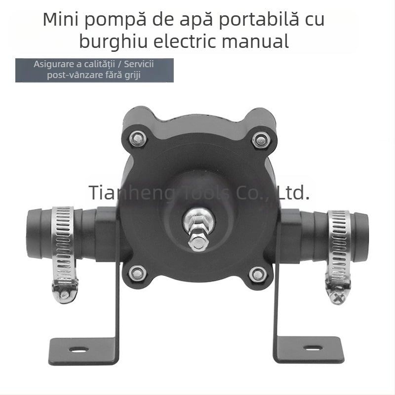 Pompa de apă portabilă alimentată la curent continuu, acționată cu burghiu, pompă centrifugă auto-aspirantă pentru mentenanța telecomunicațiilor