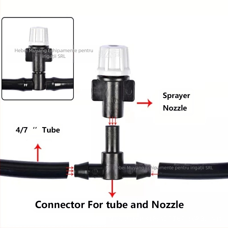 Set de irigare microspray — PVC, capacitate 500 ml, atomizare excelentă, pentru grădinărit casnic și spații verzi publice