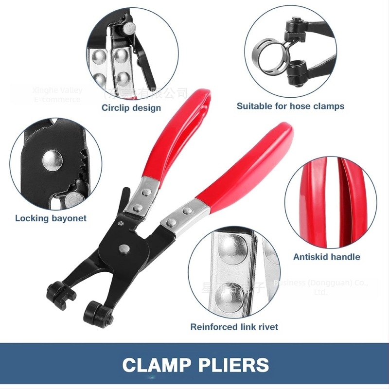 Colier elastic din oțel 65Mn pentru ansambluri de țevi, diametre nominal și de prindere 10–21 mm, marca Galaxy Valley