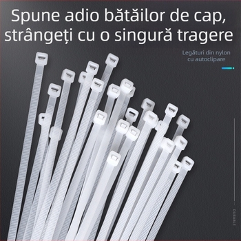 Curea auto-blocantă din nylon PA66, grosime 1.2 mm, rating de incendiu 95V-2, utilizare industrială