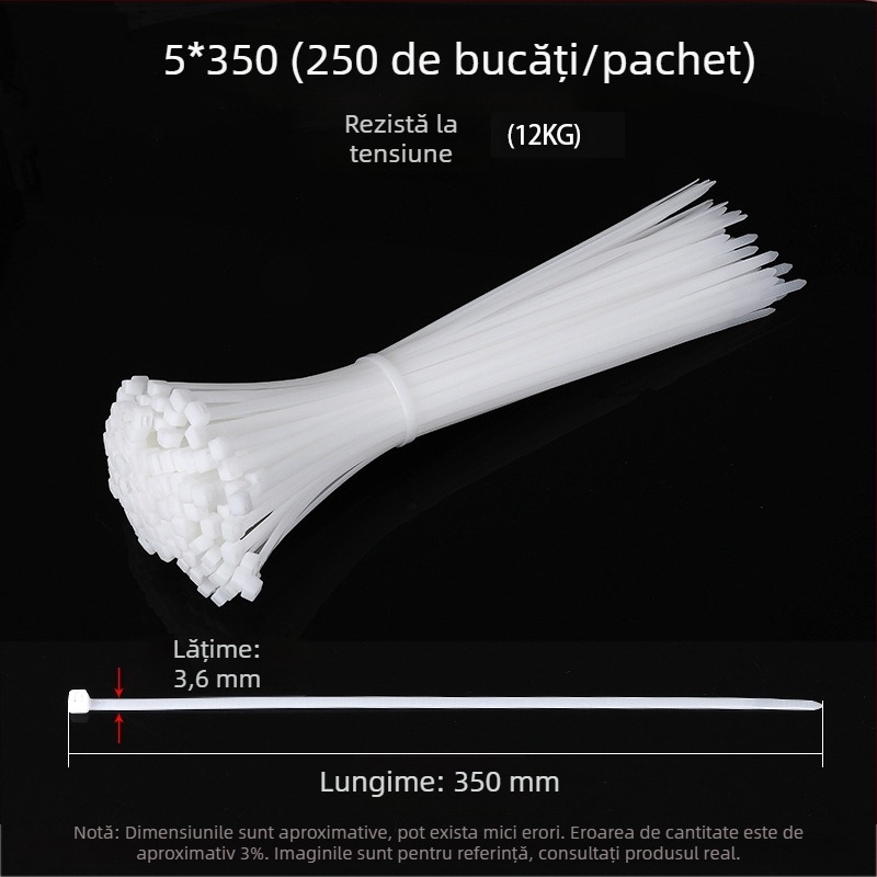 Curea auto-blocantă din nylon PA66, grosime 1.2 mm, rating de incendiu 95V-2, utilizare industrială