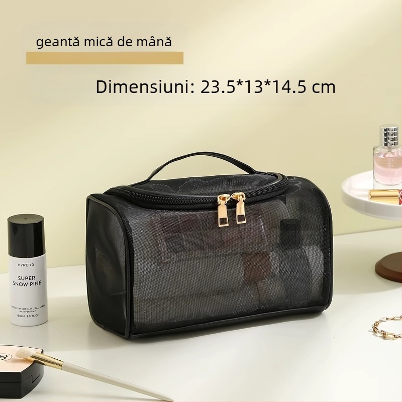 Geantă de machiaj din nylon, în formă cubică, multifuncțională, pentru călătorii