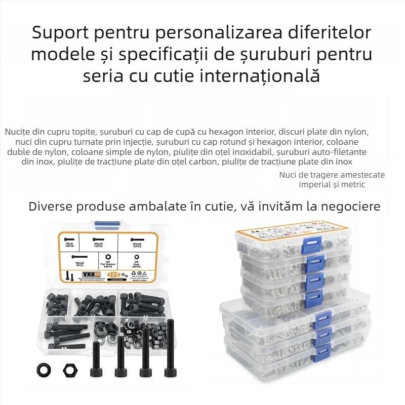 Set VKKM de țevi de expansiune spirale – 50 buc., material plastic, suprafață nichelată, grad 4.8