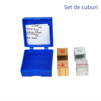 Instrument pentru fizică gimnaziu - Grup de cuburi și grup cilindric, Relația masă-densitate, Construcție metalică, 100 seturi în cutie
