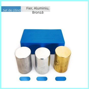 Instrument pentru fizică gimnaziu - Grup de cuburi și grup cilindric, Relația masă-densitate, Construcție metalică, 100 seturi în cutie