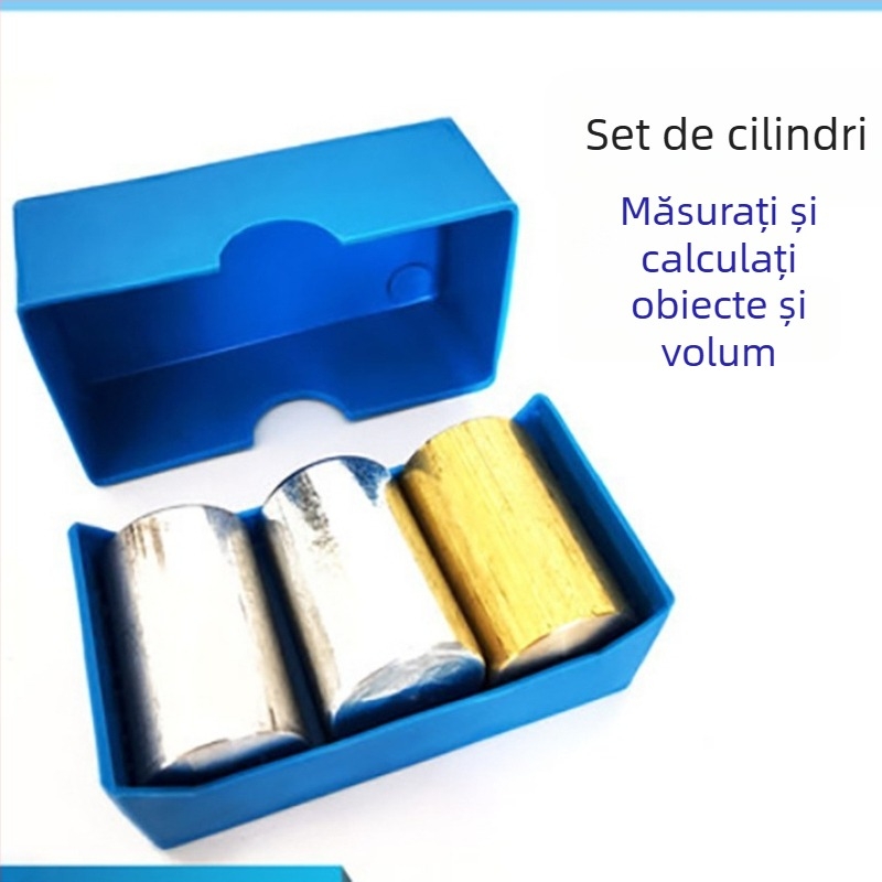 Instrument pentru fizică gimnaziu - Grup de cuburi și grup cilindric, Relația masă-densitate, Construcție metalică, 100 seturi în cutie