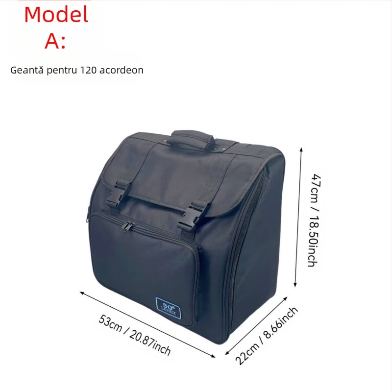 Geantă pentru instrumente muzicale bas — Material poliester, căptușeală poliester, curea de umăr curbată, rezistentă la abraziune, reduce sarcina