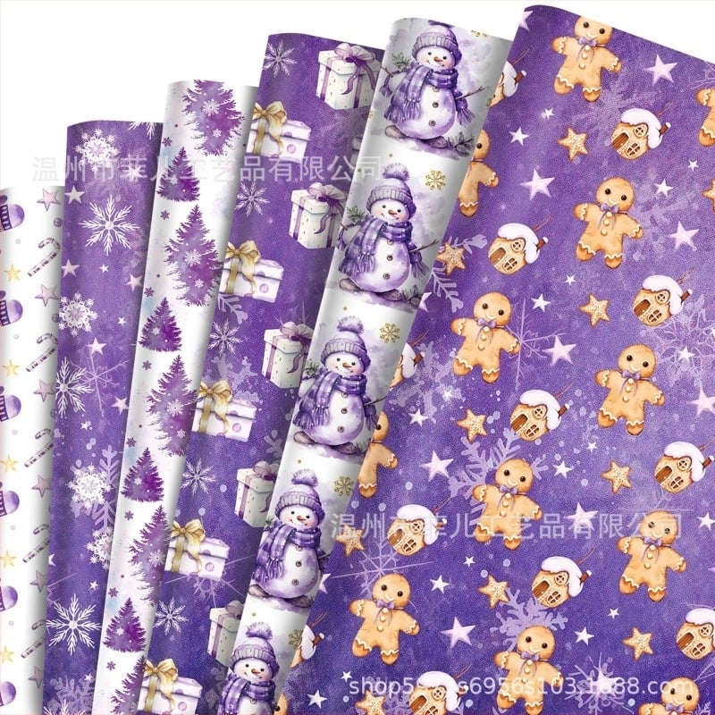 Hârtie de împachetat cadouri cu design ful și om de zăpadă; material compozit; meșteșug semi-manual și semi-mecanic; cod produs Al940119815311; potrivit pentru întâlniri festive