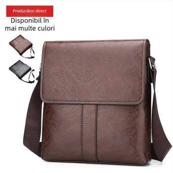 Geantă de umăr pentru bărbați, călătorii de afaceri, PU material, căptușeală poliester, respirabil, impermeabil, ultra-ușoară