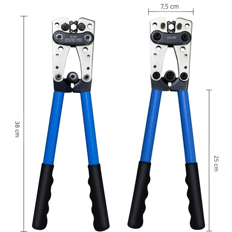 Pince sertizor pentru cabluri cu nas de cupru HX-50B (Model HX-50B, Material: Oțel cu carbon înalt, Greutate 1.2, Brand Easy to get)