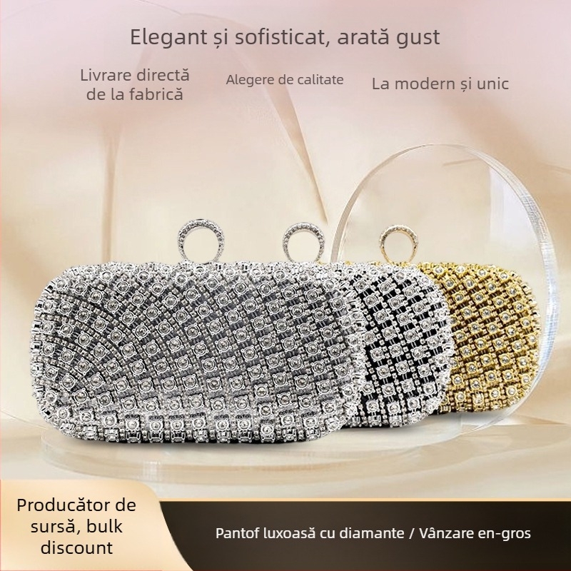 Geantă de seară cu model diamant, geantă crossbody pentru telefon, material împletit, închidere cu cârlig, căptuială din poliester