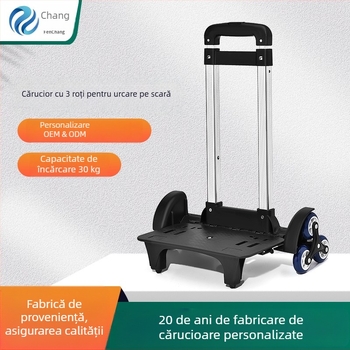 Trolier din aluminiu detașabil pentru ghiozdan, accesorii pentru geantă de școală, cu 6 roți pentru urcarea treptelor