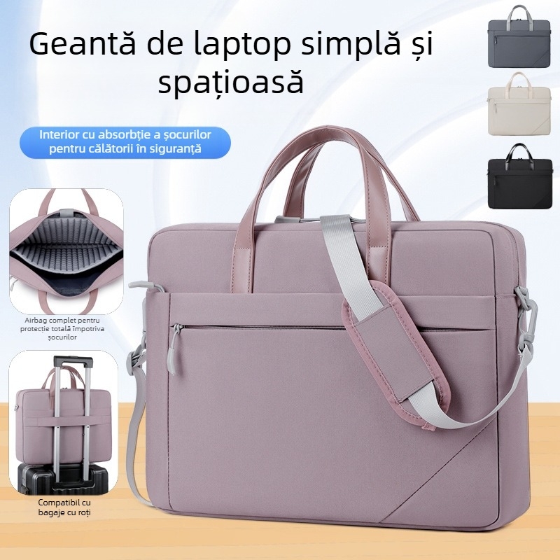 Geantă pentru laptop, unisex, cu curea crossbody – Nylon, impermeabilă, respirabilă, rezistentă la uzură, rezistentă la cutremure, stil business elite
