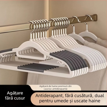 Umeraș pentru haine Zhengyan — anti-alunecare, fără urme, colț anti-umeri; din plastic, 60–80% material nou; stil modern minimalist; lansat în 2023; potrivit pentru umerașe, suport pentru pantaloni și cravate