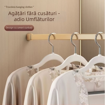 Umeraș pentru haine Zhengyan — anti-alunecare, fără urme, colț anti-umeri; din plastic, 60–80% material nou; stil modern minimalist; lansat în 2023; potrivit pentru umerașe, suport pentru pantaloni și cravate