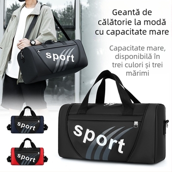Geantă crossbody pentru bărbați (nailon; respirabilă; model cu litere; căptușeală din poliester; pentru timpul liber și călătorii)