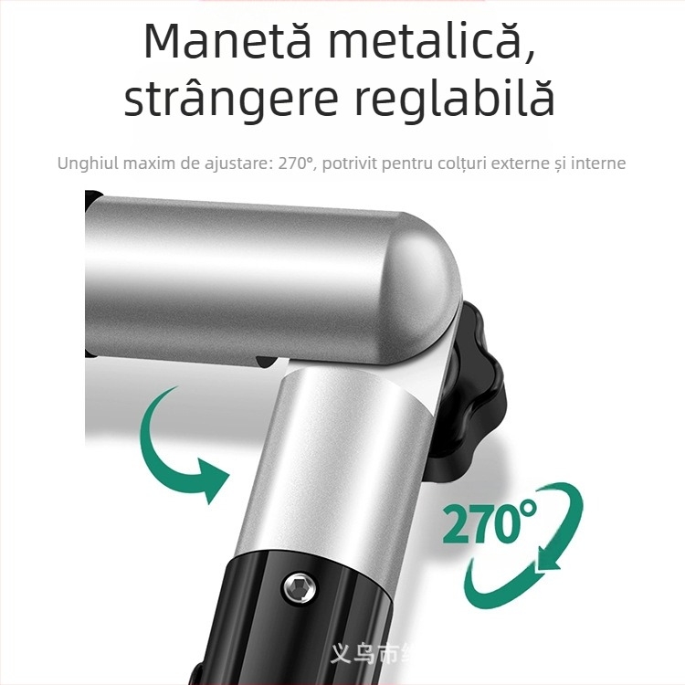 Ventuză reglabilă pentru sticlă, plăci ceramice și plăci din piatră – fixare puternică și aliniere a unghiului drept