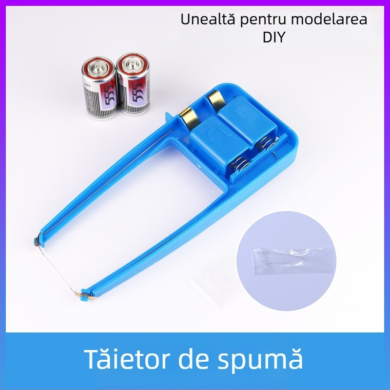 Mașină de tăiat spumă pentru modele DIY – construcție din plastic, include fir de încălzire, marca Hinda
