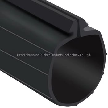 Bandă etanșare ușă garaj din cauciuc, cu clips, pentru uși rulante, protecție împotriva prafului