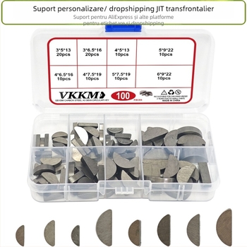 Pin cheie, oțel carbon feros, A3, cheie tip C, cheie plată, 100 buc