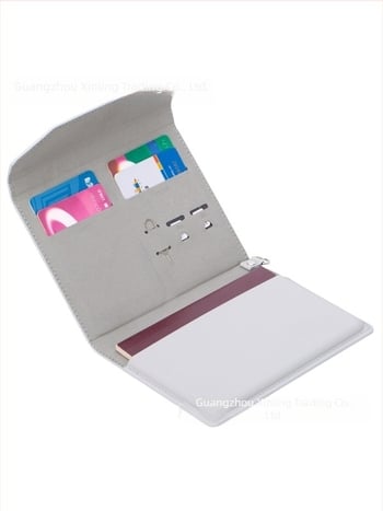 Portofel PU pentru pașaport cu protecție RFID, anti-magnetic, suport multi-funcțional pentru carduri și bilete, organizator pentru pașaport și documente