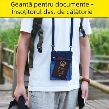 QISE Carcasă pentru pașaport – Material Oxford, Impermeabil, Anti-furt, Rezistent la uzură, Unisex, Stil business, Organizator pașapoarte și documente