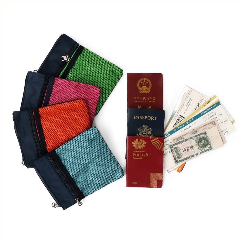 QISE Carcasă pentru pașaport – Material Oxford, Impermeabil, Anti-furt, Rezistent la uzură, Unisex, Stil business, Organizator pașapoarte și documente