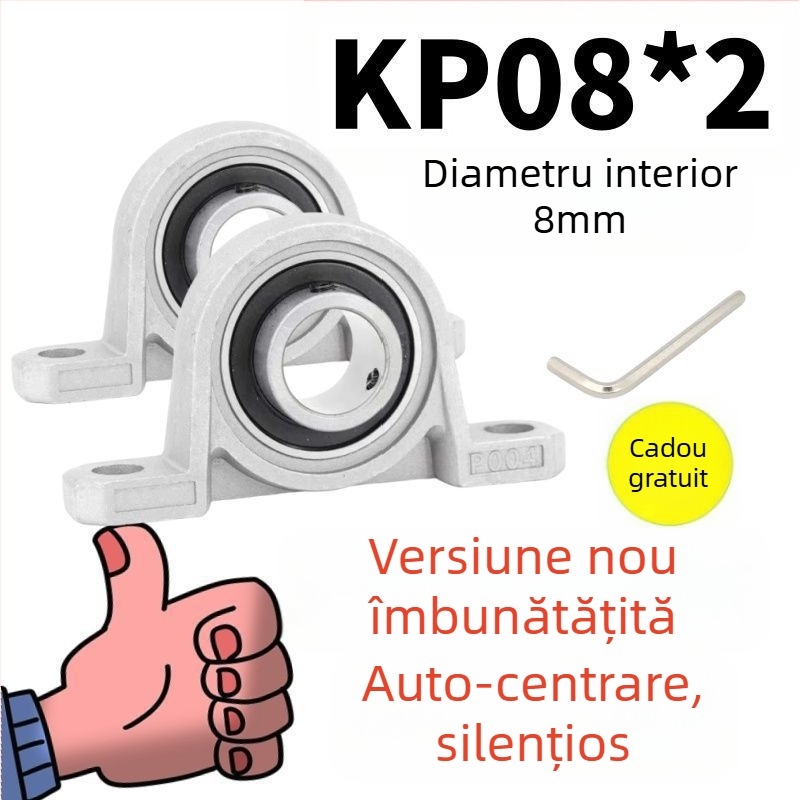 DIY mini suport vertical pentru rulmenți, în formă diamant, set cu diametre interne 8/10/12 mm, fontă, stil modern minimalist