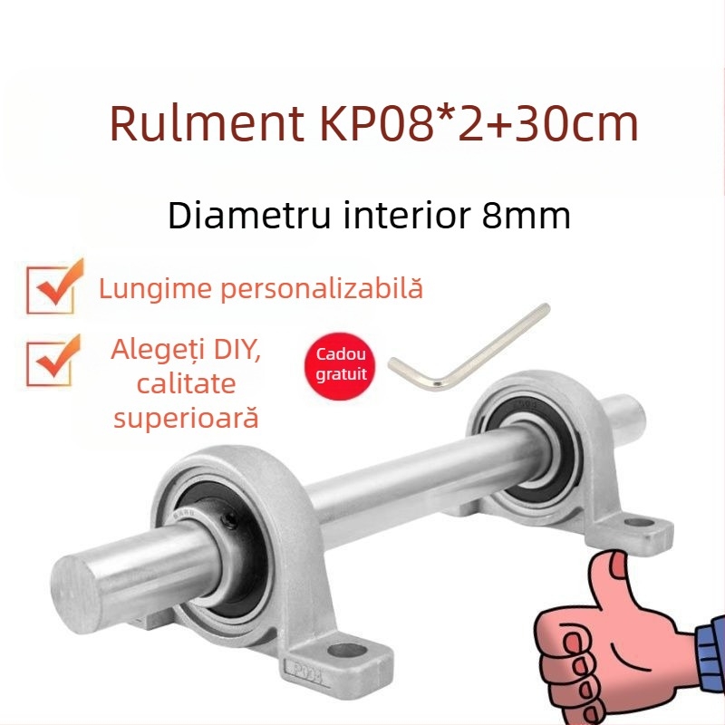 DIY mini suport vertical pentru rulmenți, în formă diamant, set cu diametre interne 8/10/12 mm, fontă, stil modern minimalist