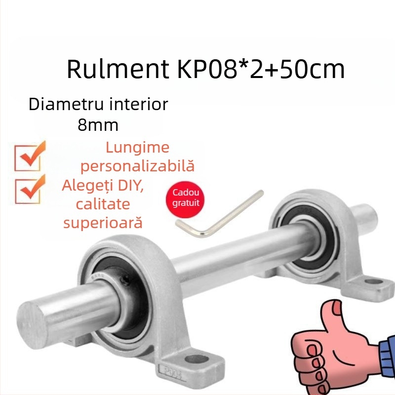DIY mini suport vertical pentru rulmenți, în formă diamant, set cu diametre interne 8/10/12 mm, fontă, stil modern minimalist