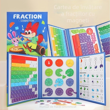 Discul Magnetic pentru Descompunerea Fracțiilor: Jucărie Educațională din Hârtie DIY pentru Copii 4–6 Ani, Dezvoltare Intelectuală