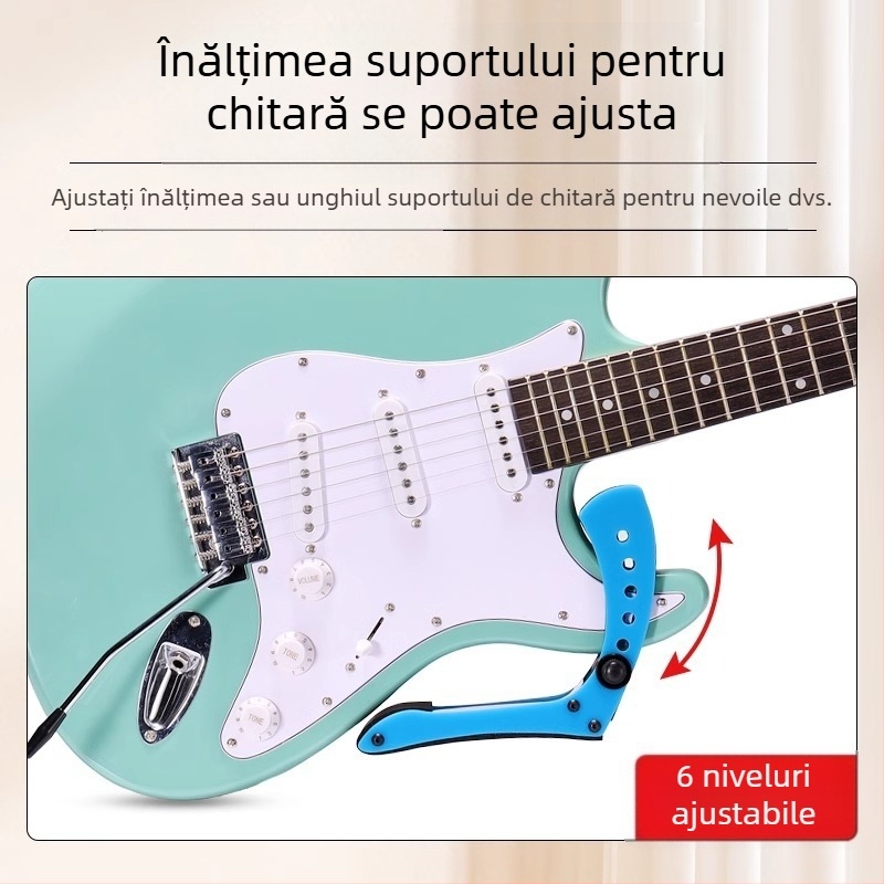 Suport pentru piciorul chitării - bază acrilic pentru chitară electrică, greutate netă 182 g, ambalaj: cutie de carton