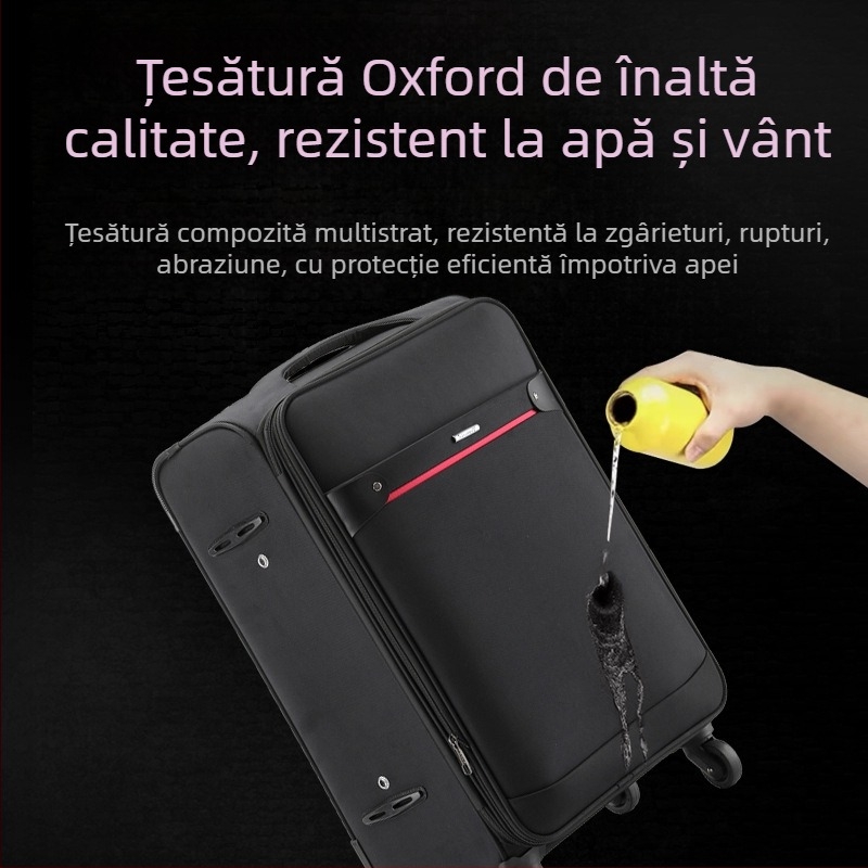 Valiză din Oxford, cu roți universale, închidere cu fermoar, extensibilă, posibilitate de logo personalizat