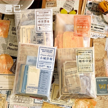 Pachet materiale retro pentru jurnal - 100 buc., 4 stiluri, brand DREHOP/Mengxi, greutate 79 g