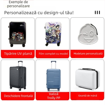 Set de trei bagaje din ABS cu lacăt cu parolă anti-furt, aprobat pentru zbor, roți universale, căptușeală poliester