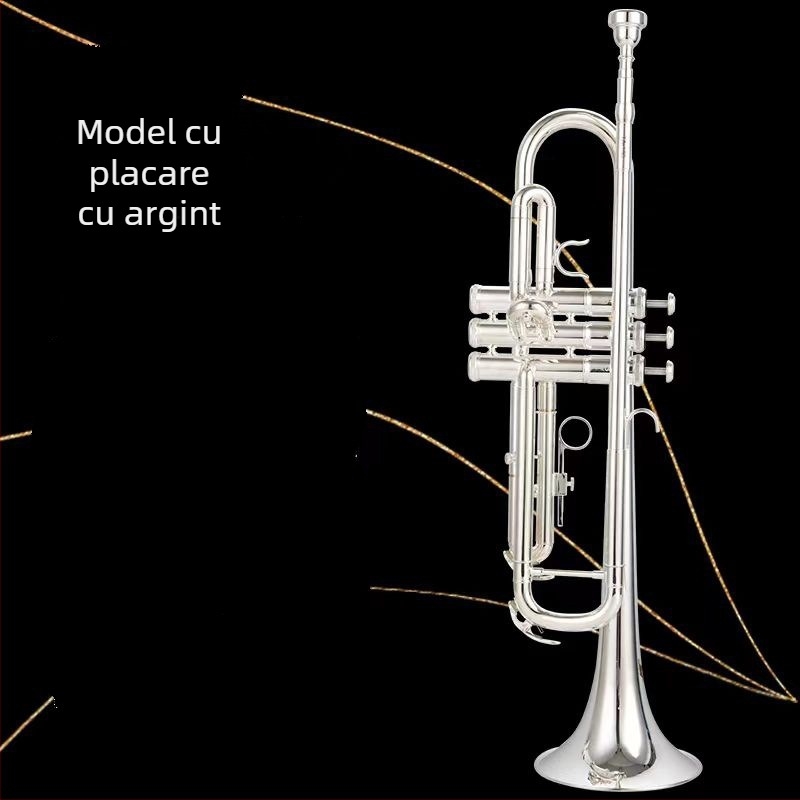 Trumpet în B-flat pentru începători, instrument de suflat nou