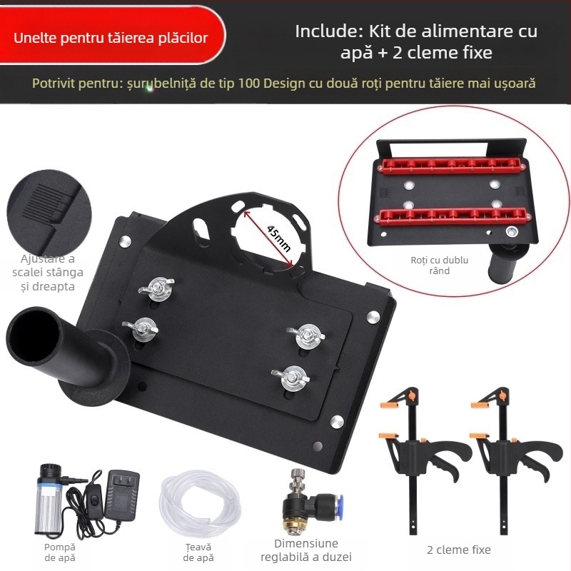 Odeller Dispozitiv pentru canelare plăci ceramice, Tip 100, Tăiere la 45°, Suport compact, 220V