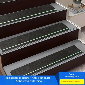 Bandă autoadezivă antiderapantă pentru scări; bază lipire PU; sistem PU; pentru scări și baie; rezistență la temperatură 260; vâscozitate 80 N/m