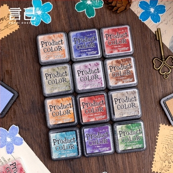 Mo mo set de bureți cerneală – serie culori fluide, cerneală pe bază de ulei, 6 stiluri