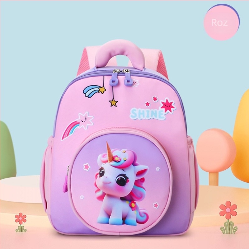 Rucsac pentru copii, imprimeu anime, Material Oxford, respirabil și rezistent la uzură, bretele curbate