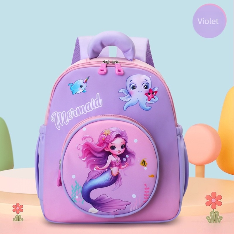 Rucsac pentru copii, imprimeu anime, Material Oxford, respirabil și rezistent la uzură, bretele curbate