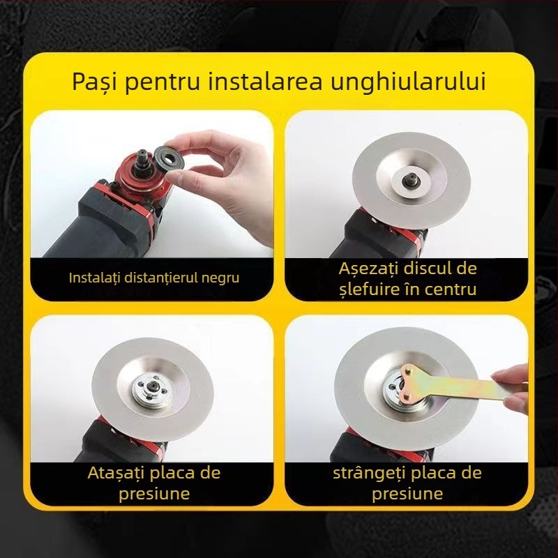 Junhao Disc diamant tip bol pentru polizorul unghiular – electroplating, model Diamond, pentru prelucrarea ceramică