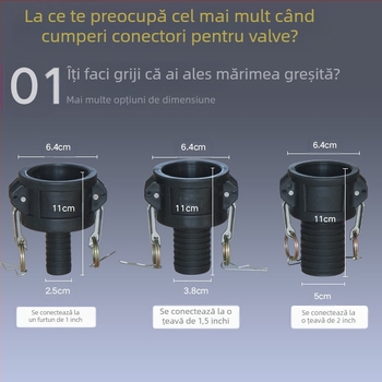 Conector rapid tip C cu reductor pentru descărcarea uleiului din butoi