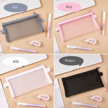 Penar din plasă, transparent, cu capacitate mare, poliester, stil coreean, personalizare: logo, text, model