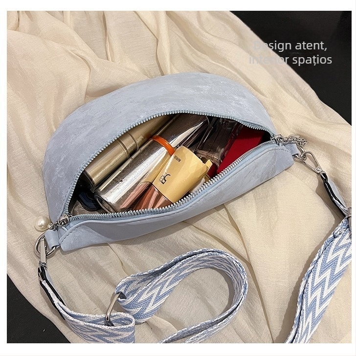 Geantă crossbody pentru femei – PU, căptușeală din poliester, închidere cu fermoar, buzunar intern pentru telefon, Primăvara 2025